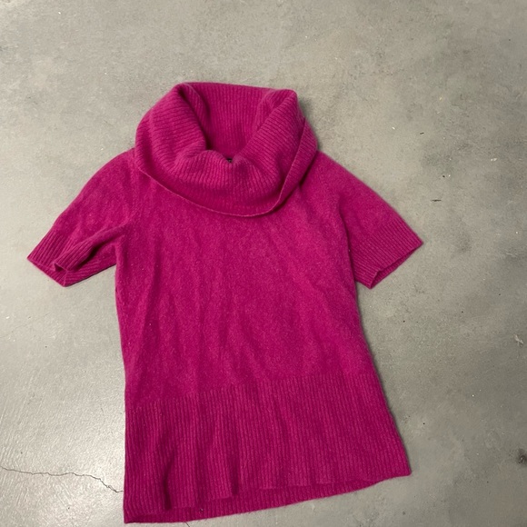 Apt 9 hot pink Barbie core 100% cashmere sweater top large - Picture 5 of 7